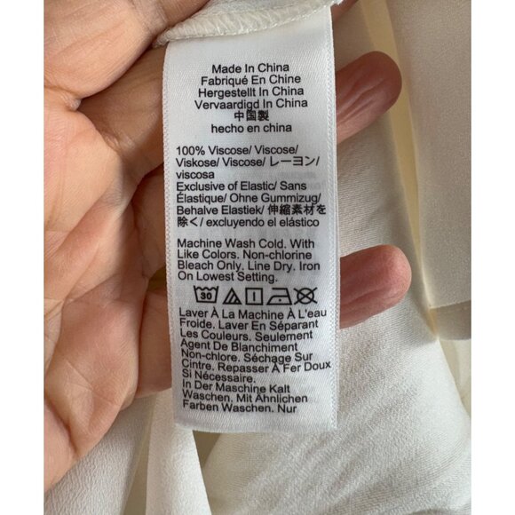 J.crew Shirred-waist top in viscose crepe ivory‎ money sz 8 - Picture 8 of 8